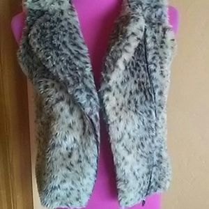 A leopard print vest